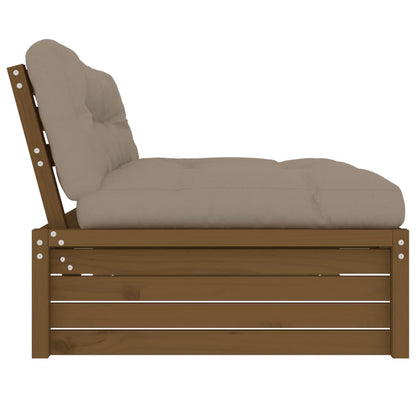Berkfield Middle Sofa Honey Brown 120x80 cm Solid Wood Pine
