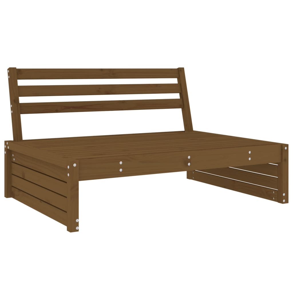 Berkfield Middle Sofa Honey Brown 120x80 cm Solid Wood Pine