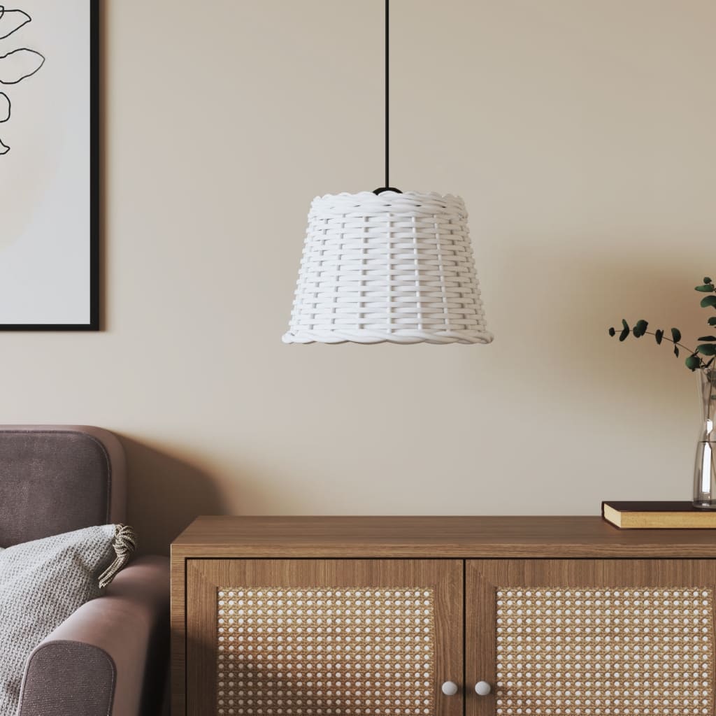 Berkfield Ceiling Lamp Shade White �_�”�_30x20 cm Wicker