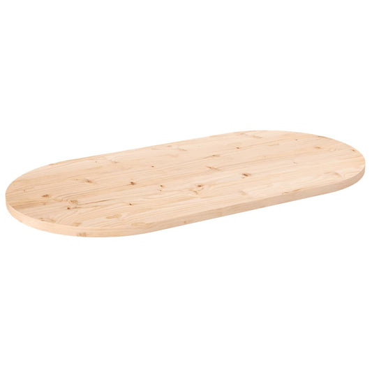 Berkfield Table Top 90x45x2.5 cm Solid Wood Pine Oval