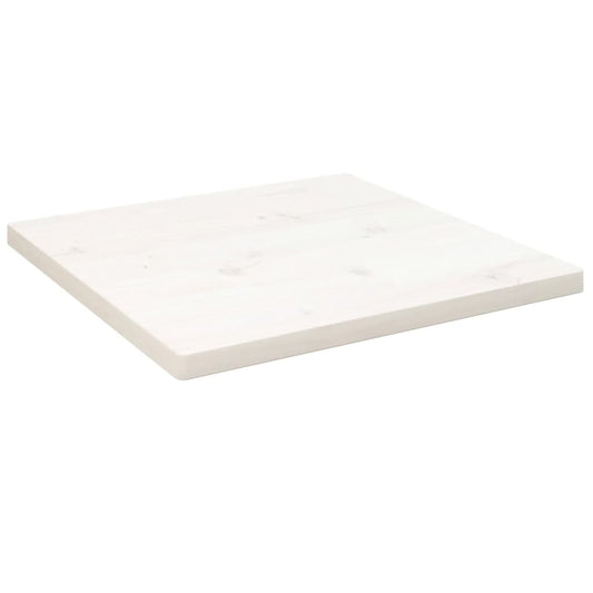 Berkfield Table Top White 60x60x2.5 cm Solid Wood Pine Square