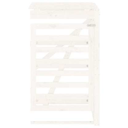 Berkfield Wheelie Bin Storage Extension White Solid Wood Pine