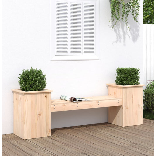 Berkfield Planter Bench 184.5x39.5x56.5 cm Solid Wood Pine