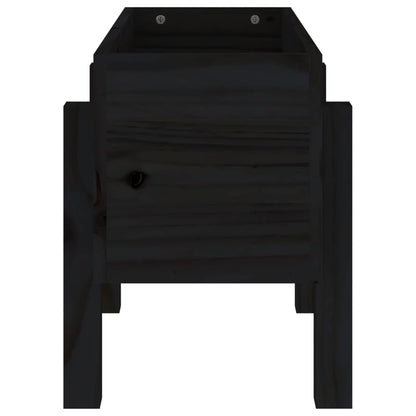 Berkfield Garden Planter Black 62x30x38 cm Solid Wood Pine