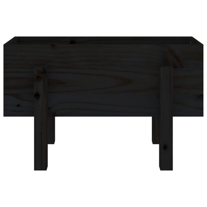 Berkfield Garden Planter Black 62x30x38 cm Solid Wood Pine