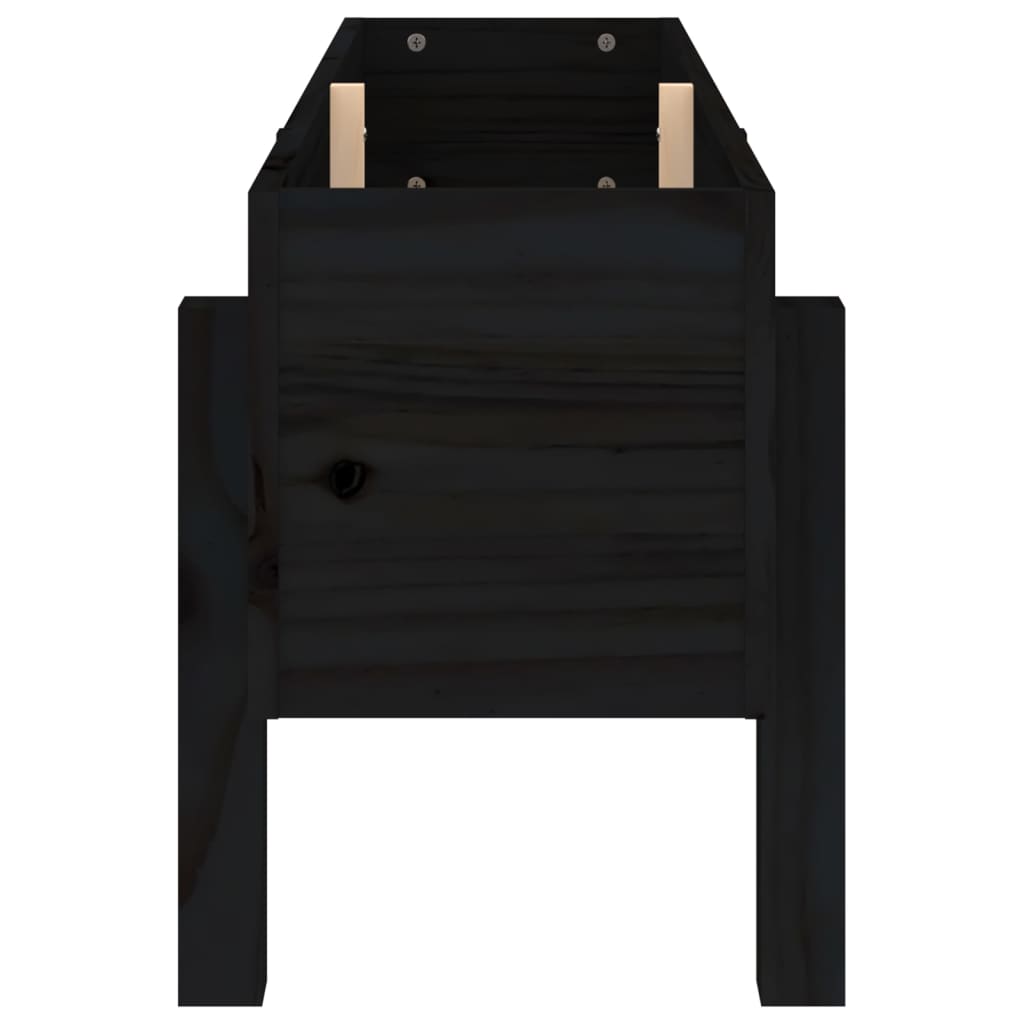 Berkfield Garden Raised Bed Black 101x30x38 cm Solid Wood Pine