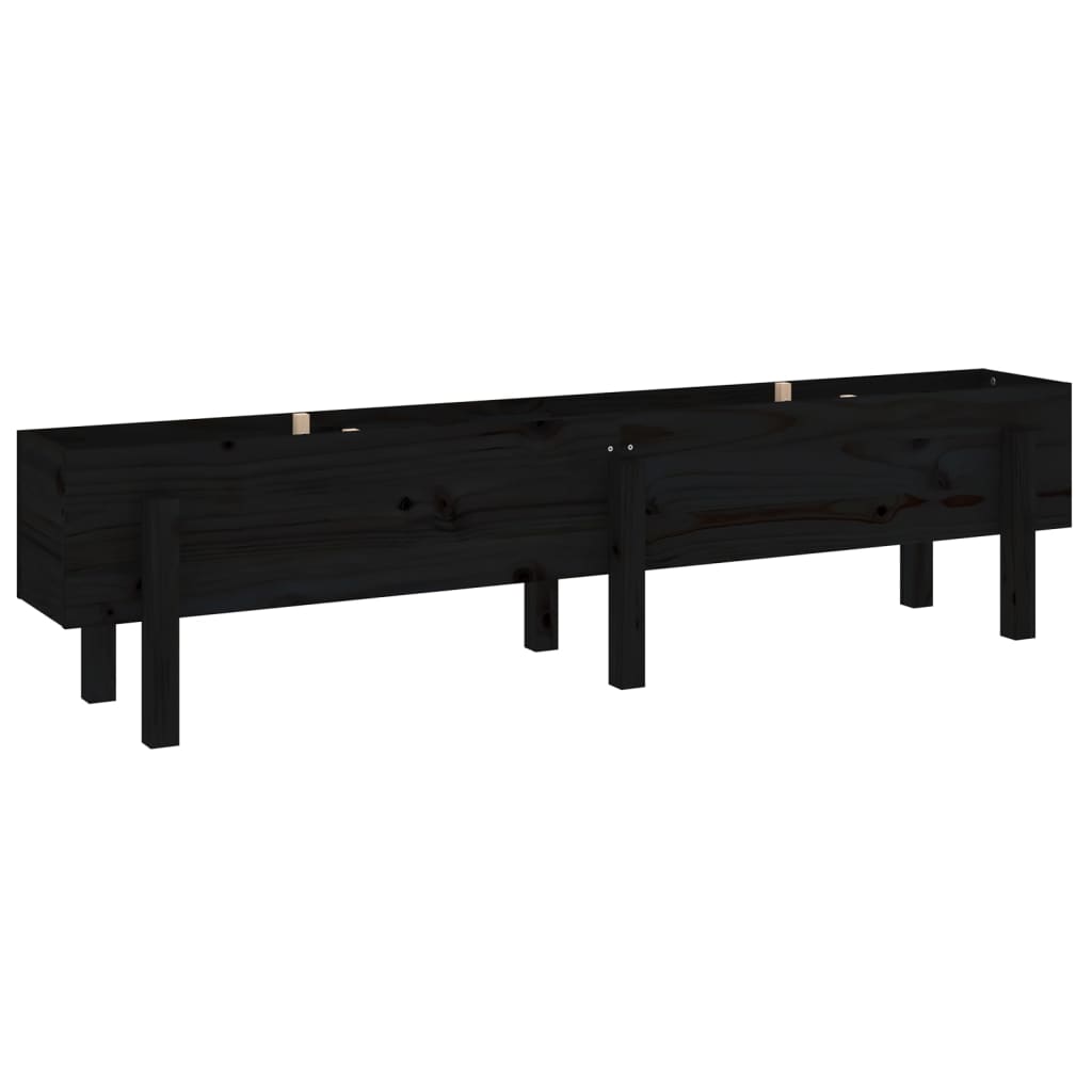 Berkfield Garden Raised Bed Black 160x30x38 cm Solid Wood Pine