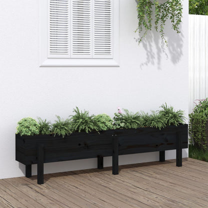 Berkfield Garden Raised Bed Black 160x30x38 cm Solid Wood Pine