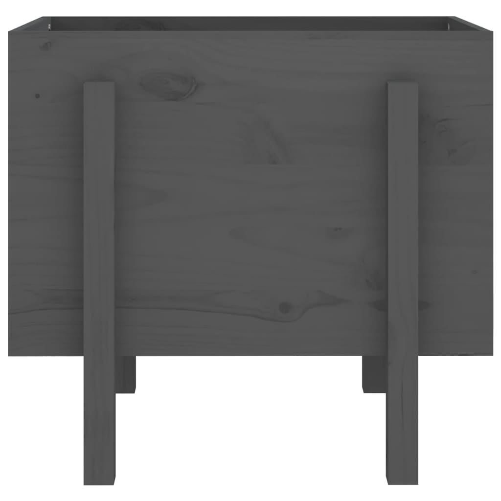 Berkfield Garden Planter Grey 62x50x57 cm Solid Wood Pine