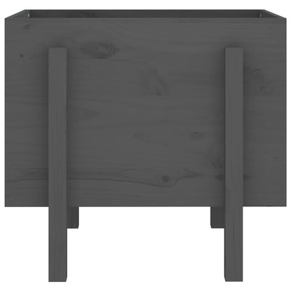 Berkfield Garden Planter Grey 62x50x57 cm Solid Wood Pine
