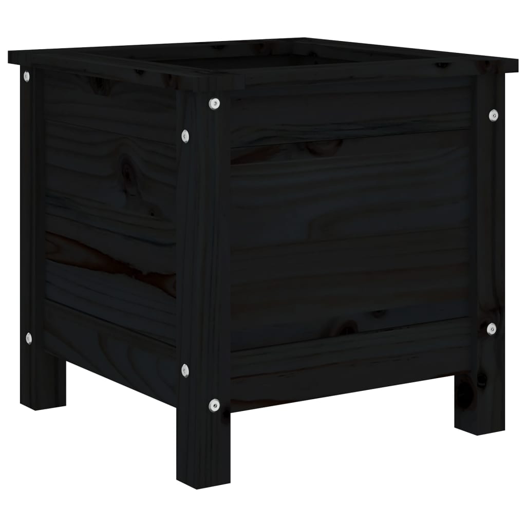 Berkfield Garden Planter Black 40x40x39 cm Solid Wood Pine