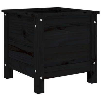 Berkfield Garden Planter Black 40x40x39 cm Solid Wood Pine