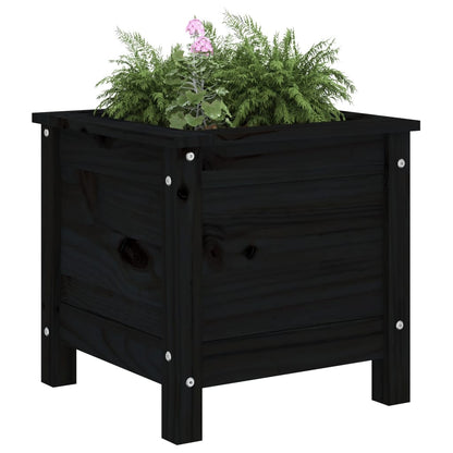 Berkfield Garden Planter Black 40x40x39 cm Solid Wood Pine