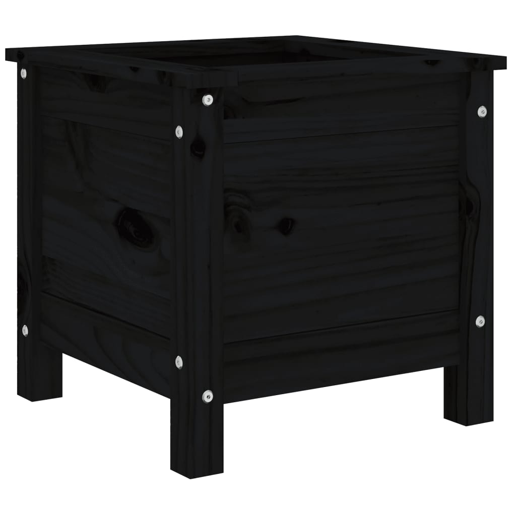 Berkfield Garden Planter Black 40x40x39 cm Solid Wood Pine