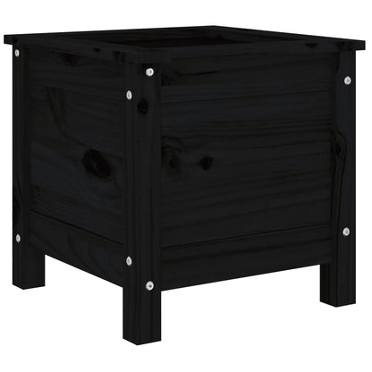 Berkfield Garden Planter Black 40x40x39 cm Solid Wood Pine