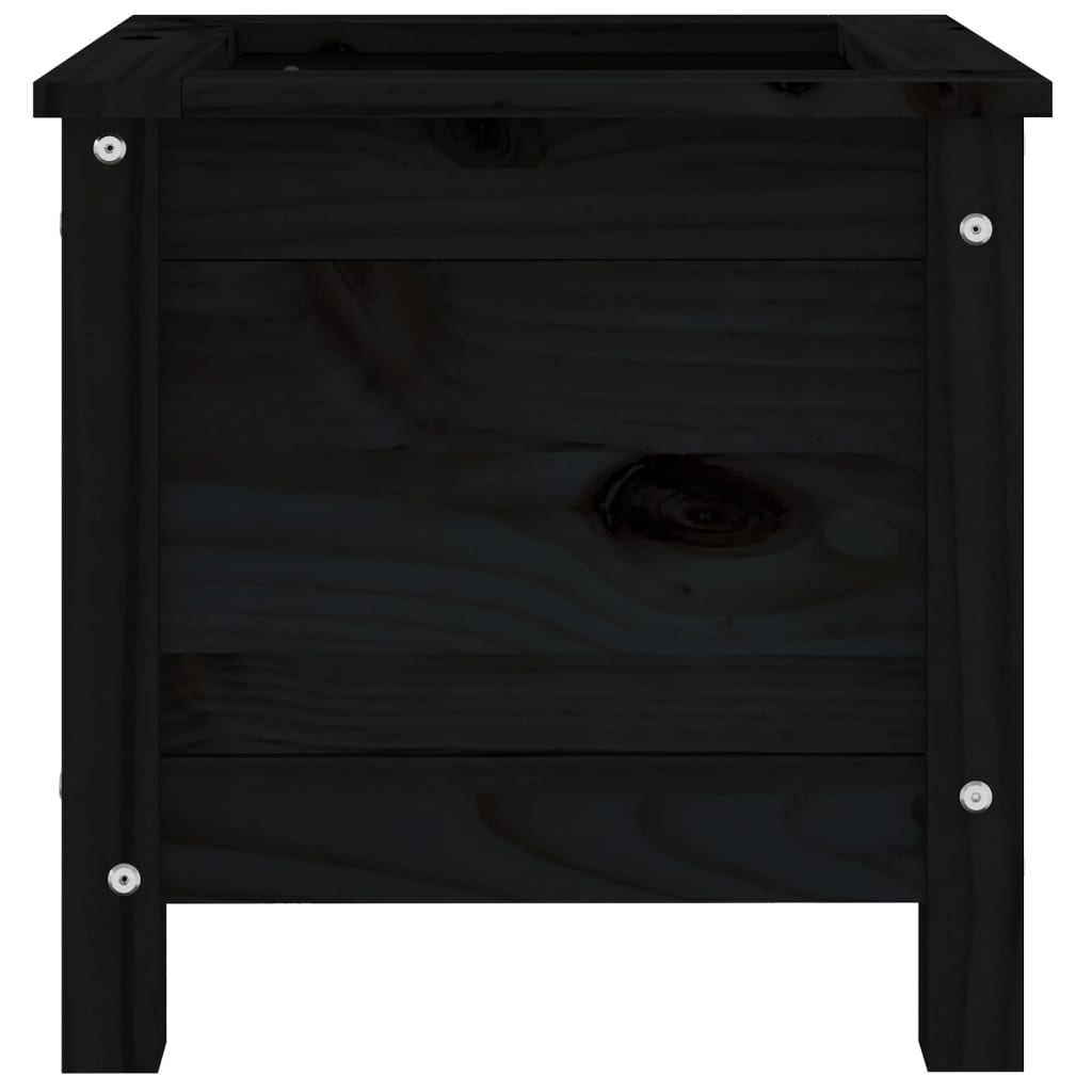 Berkfield Garden Planter Black 40x40x39 cm Solid Wood Pine