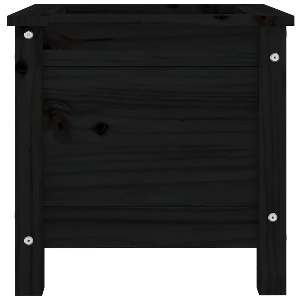 Berkfield Garden Planter Black 40x40x39 cm Solid Wood Pine