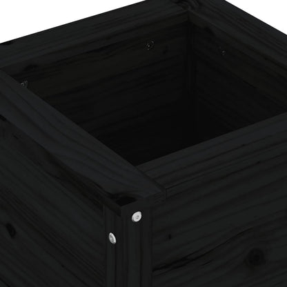 Berkfield Garden Planter Black 40x40x39 cm Solid Wood Pine
