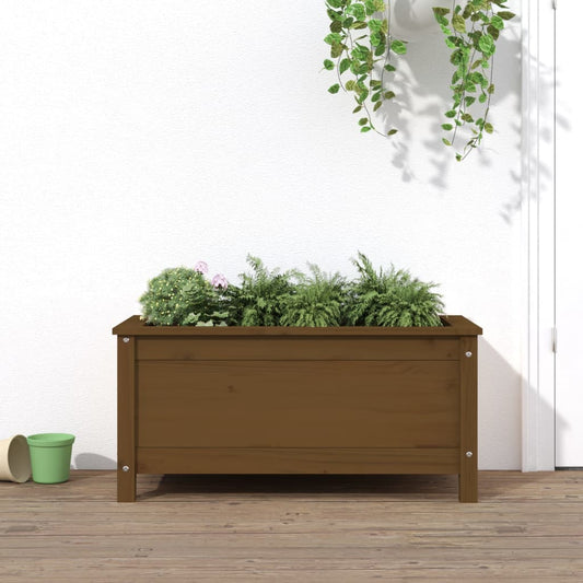Berkfield Garden Planter Honey Brown 82.5x40x39 cm Solid Wood Pine