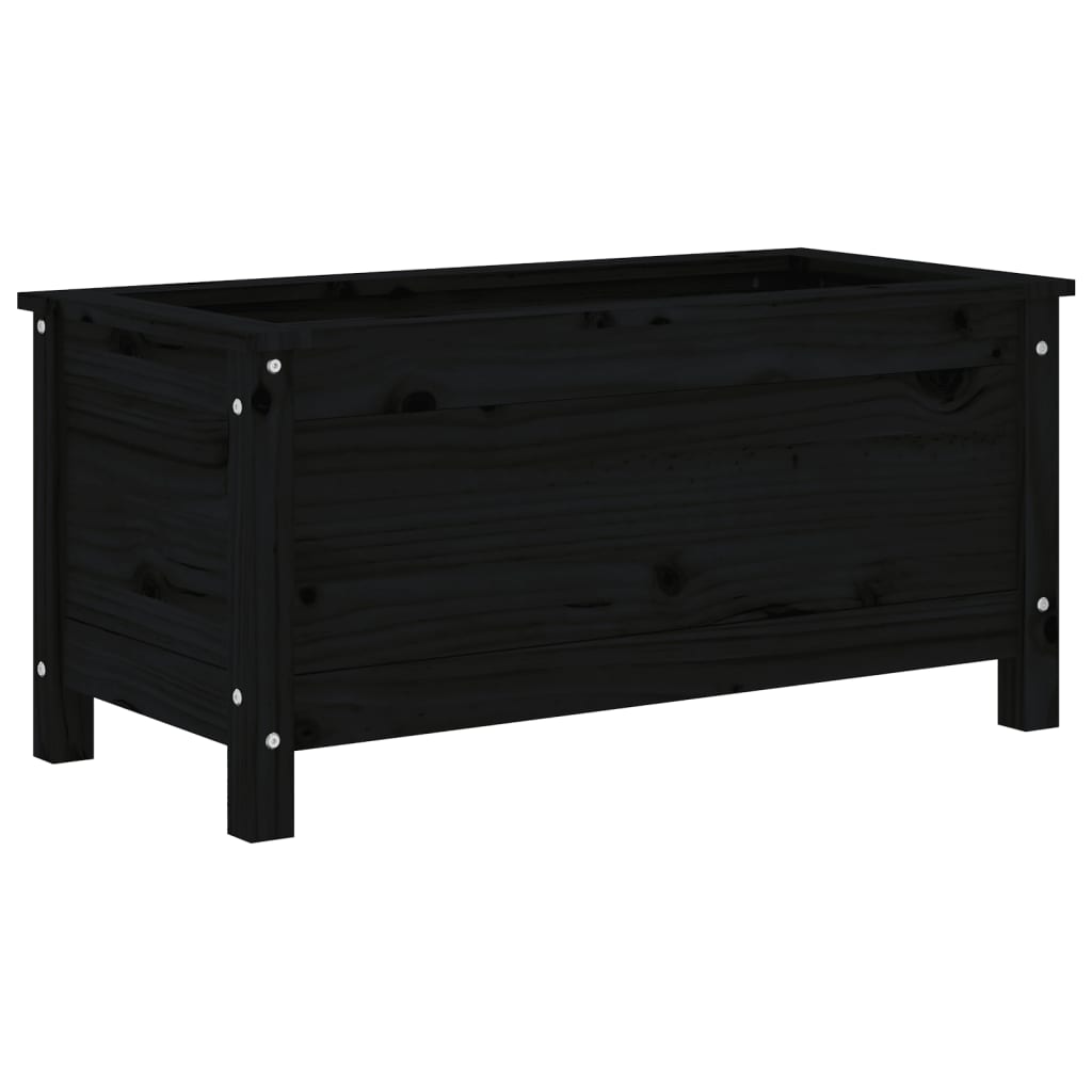 Berkfield Garden Planter Black 82.5x40x39 cm Solid Wood Pine