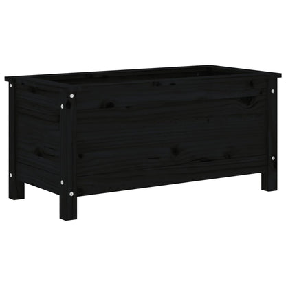 Berkfield Garden Planter Black 82.5x40x39 cm Solid Wood Pine