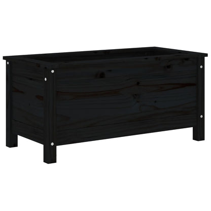 Berkfield Garden Planter Black 82.5x40x39 cm Solid Wood Pine