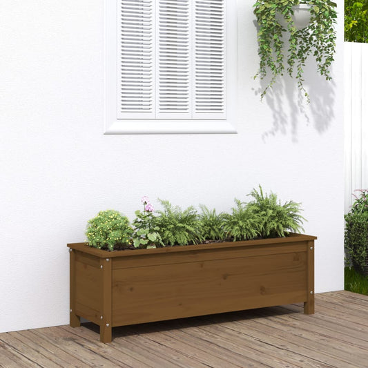 Berkfield Garden Raised Bed Honey Brown 119.5x40x39 cm Solid Wood Pine