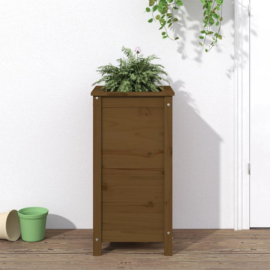 Berkfield Garden Planter Honey Brown 40x40x78 cm Solid Wood Pine