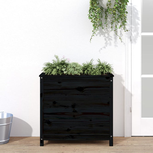 Berkfield Garden Planter Black 82.5x40x78 cm Solid Wood Pine