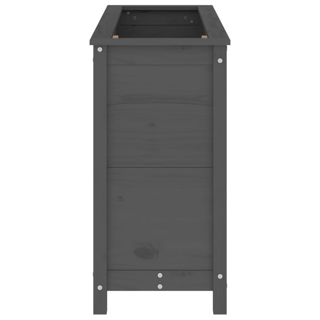 Berkfield Garden Raised Bed Grey 119.5x40x78 cm Solid Wood Pine