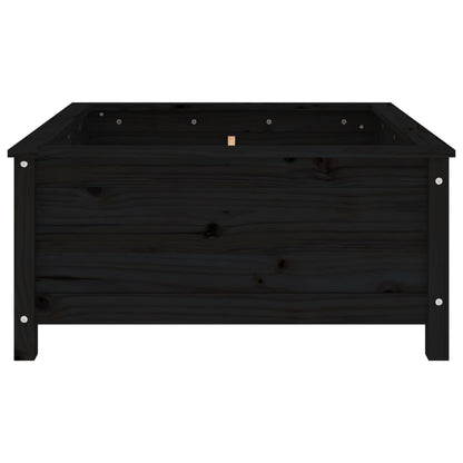 Berkfield Garden Planter Black 82.5x82.5x39 cm Solid Wood Pine