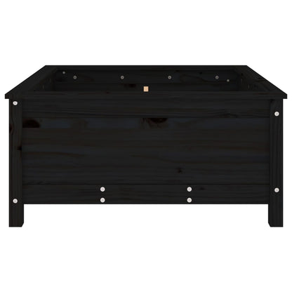 Berkfield Garden Planter Black 82.5x82.5x39 cm Solid Wood Pine