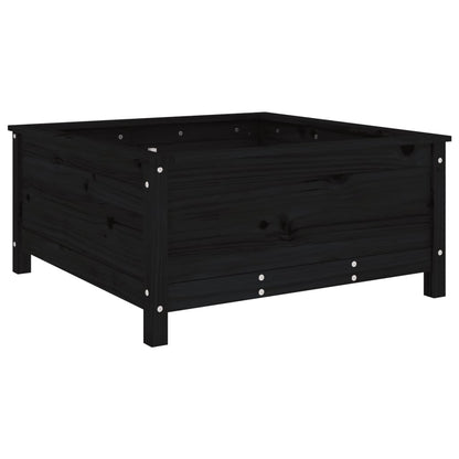Berkfield Garden Planter Black 82.5x82.5x39 cm Solid Wood Pine