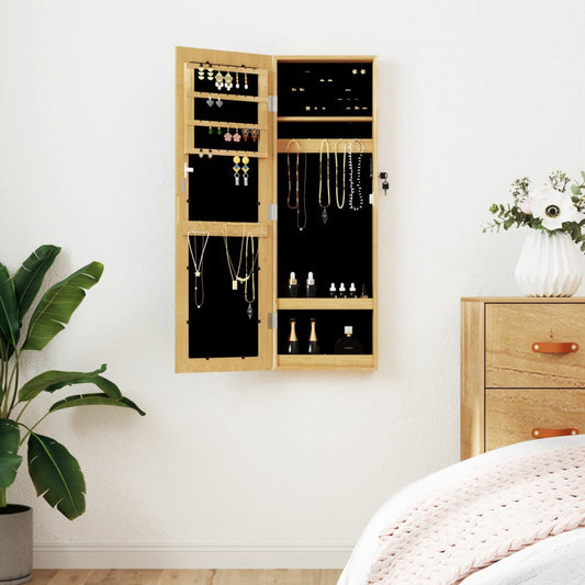 Berkfield Mirror Jewellery Cabinet Wall Mounted 30x8.5x90 cm