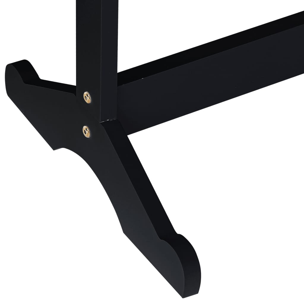 Berkfield Mirror Jewellery Cabinet with LED Lights Free Standing Black