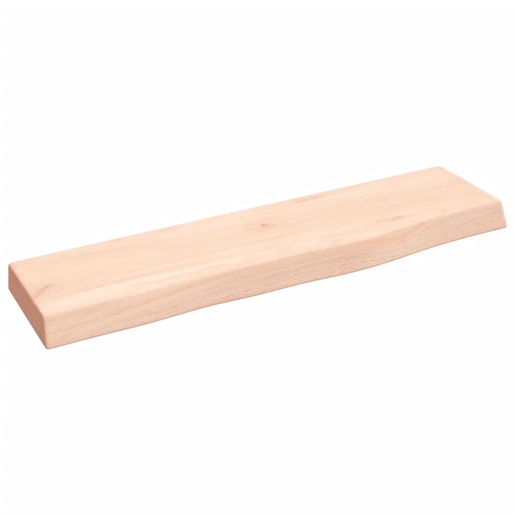 Berkfield Wall Shelf 40x10x2 cm Untreated Solid Wood Oak