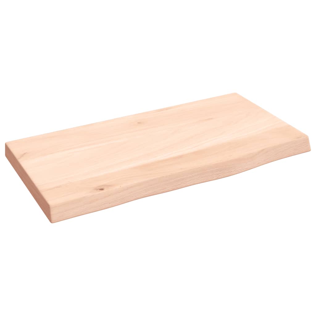 Berkfield Wall Shelf 40x20x2 cm Untreated Solid Wood Oak