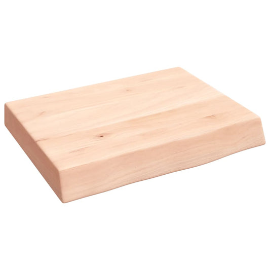 Berkfield Wall Shelf 40x30x6 cm Untreated Solid Wood Oak