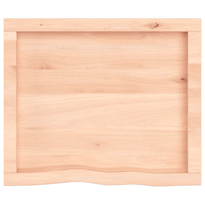 Berkfield Wall Shelf 60x50x4 cm Untreated Solid Wood Oak
