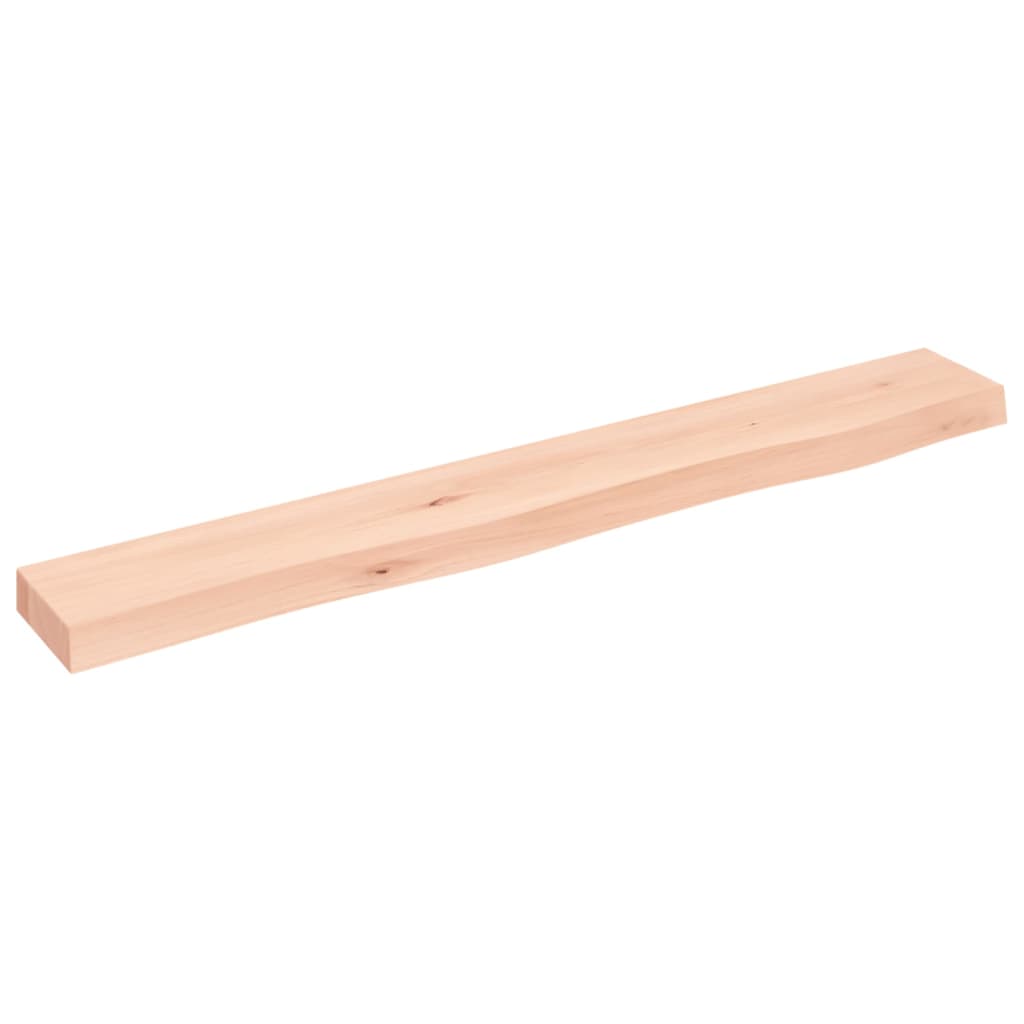 Berkfield Wall Shelf 80x10x4 cm Untreated Solid Wood Oak