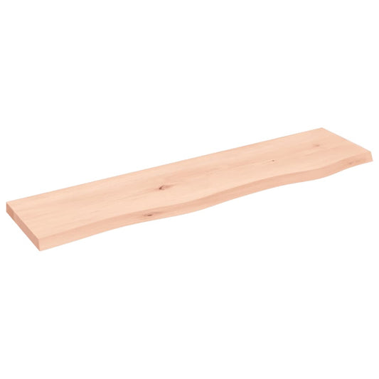 Berkfield Wall Shelf 80x20x2 cm Untreated Solid Wood Oak