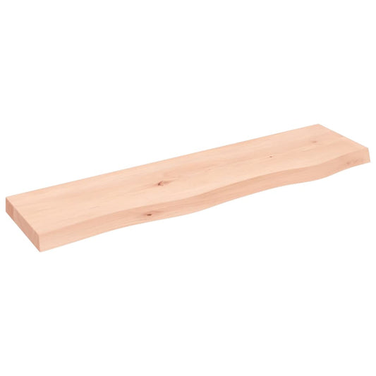 Berkfield Wall Shelf 80x20x4 cm Untreated Solid Wood Oak