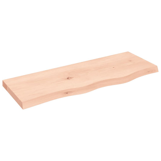 Berkfield Wall Shelf 80x30x4 cm Untreated Solid Wood Oak