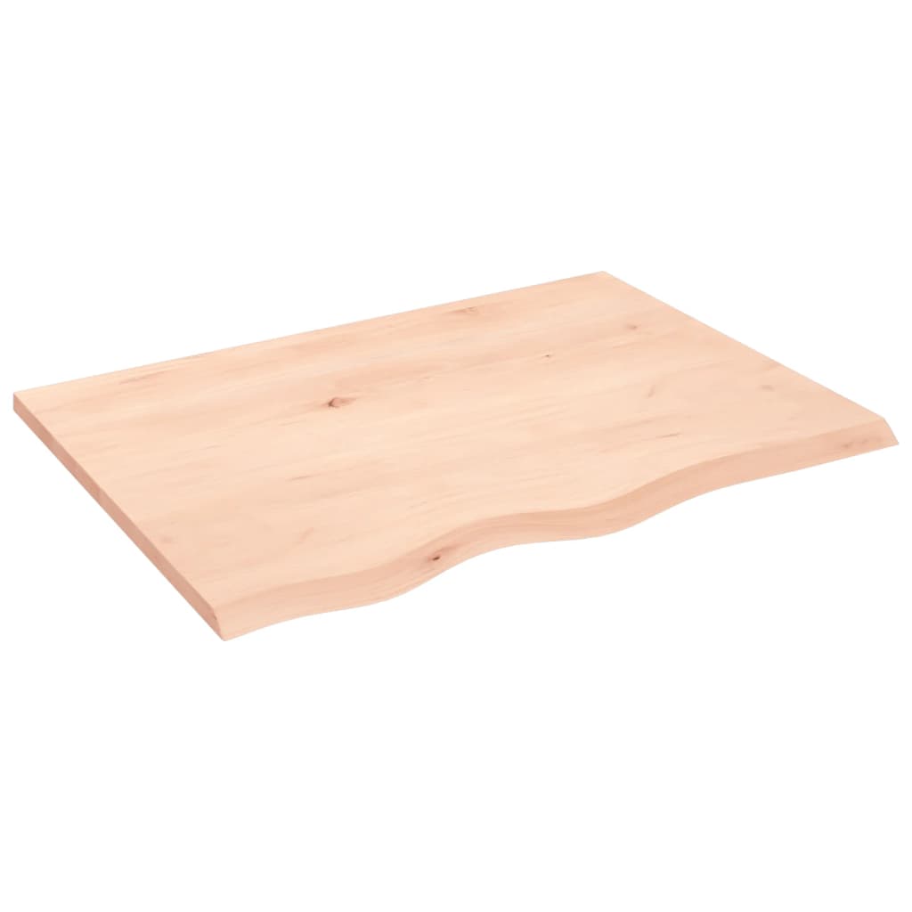 Berkfield Wall Shelf 80x60x2 cm Untreated Solid Wood Oak