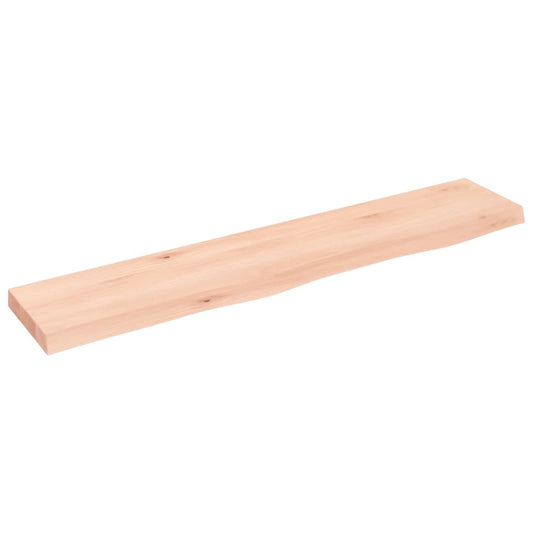 Berkfield Wall Shelf 100x20x4 cm Untreated Solid Wood Oak
