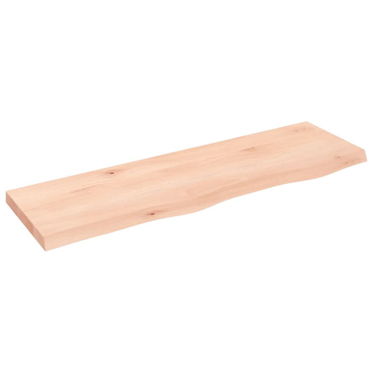 Berkfield Wall Shelf 100x30x4 cm Untreated Solid Wood Oak
