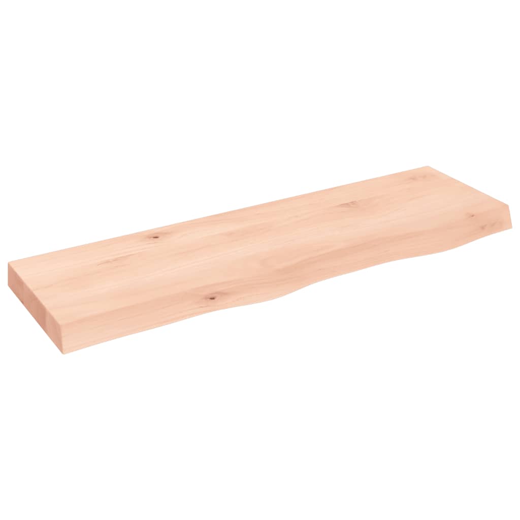 Berkfield Wall Shelf 100x30x6 cm Untreated Solid Wood Oak