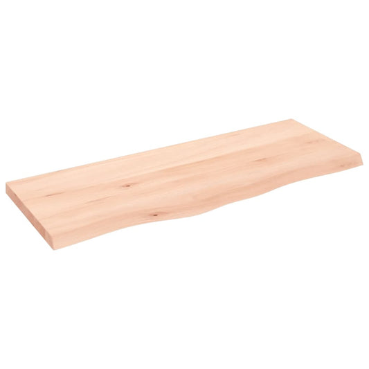 Berkfield Wall Shelf 100x40x4 cm Untreated Solid Wood Oak