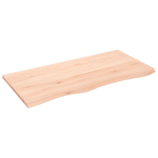 Berkfield Wall Shelf 100x50x2 cm Untreated Solid Wood Oak