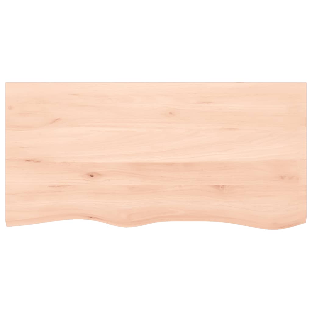 Berkfield Wall Shelf 100x50x4 cm Untreated Solid Wood Oak